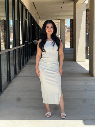 RIBBED MAXI DRESS
