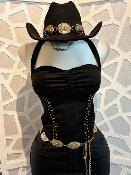 SAMARA SUEDE HALTER TOP