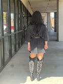 Rhinestone Studded Oversized Tee