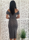 PRIDE OFF SHOULDER HIGH SLIT DRESS