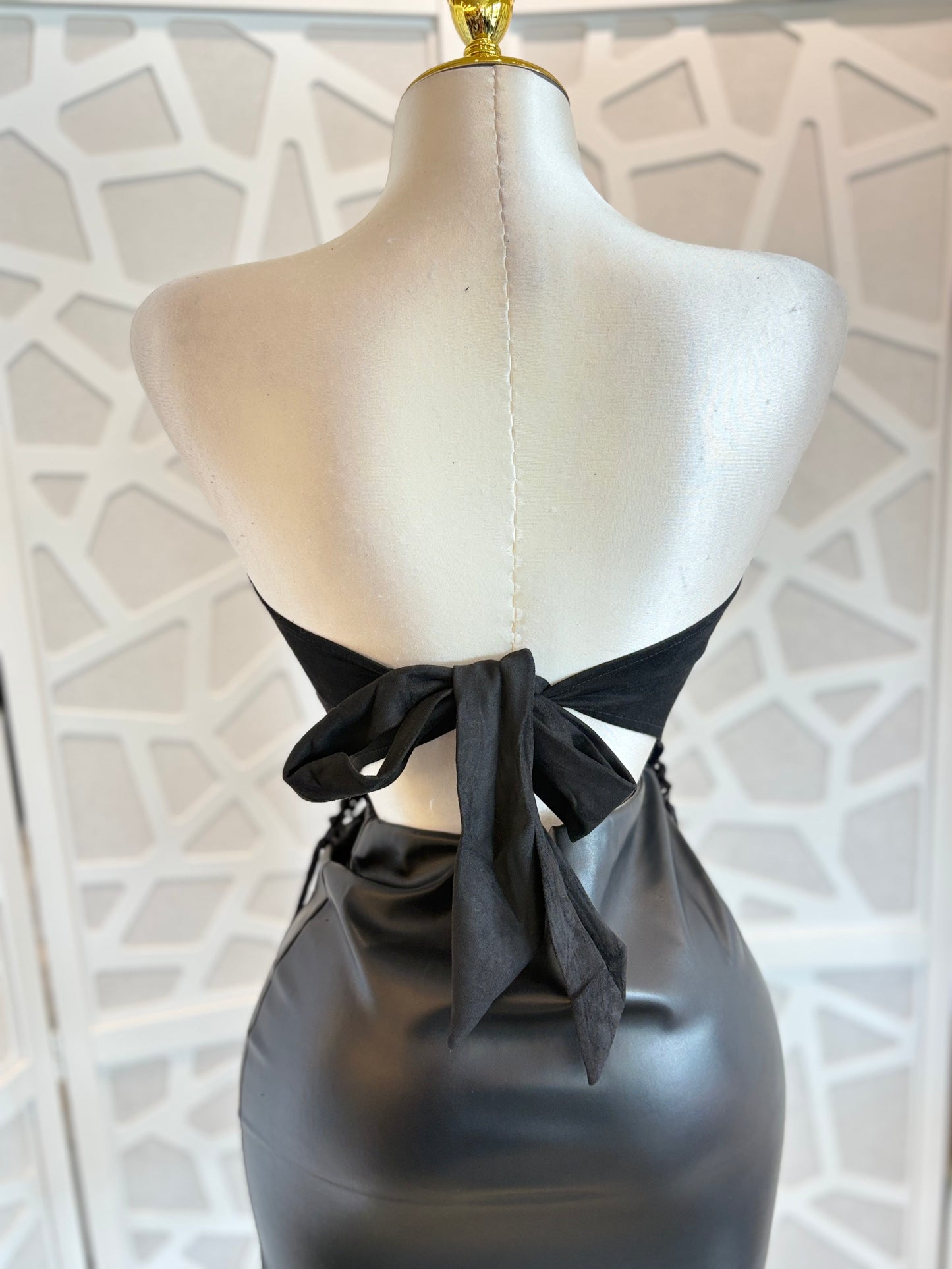 Bandana fringe top with stud detail
