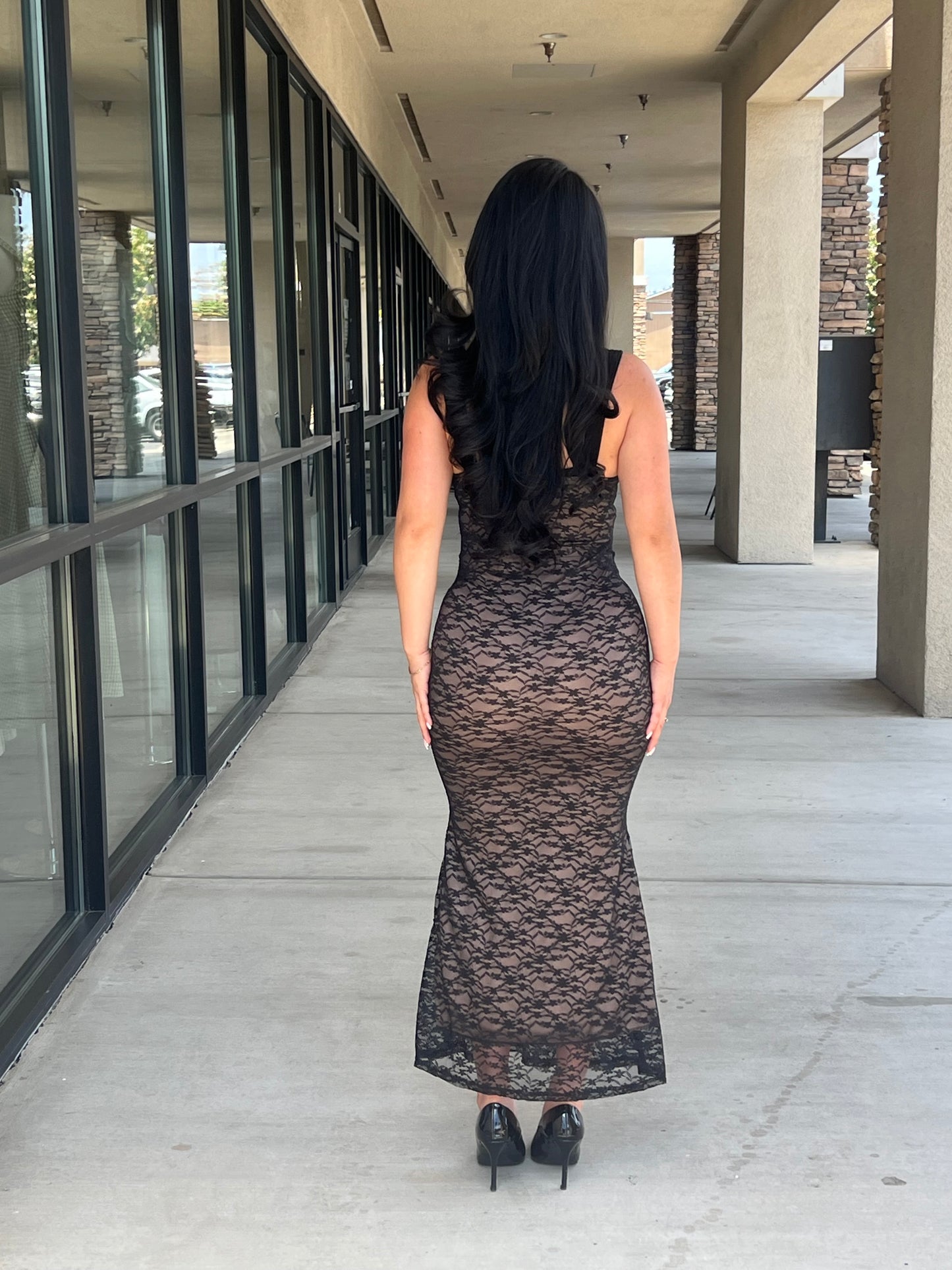 Lace maxi dress