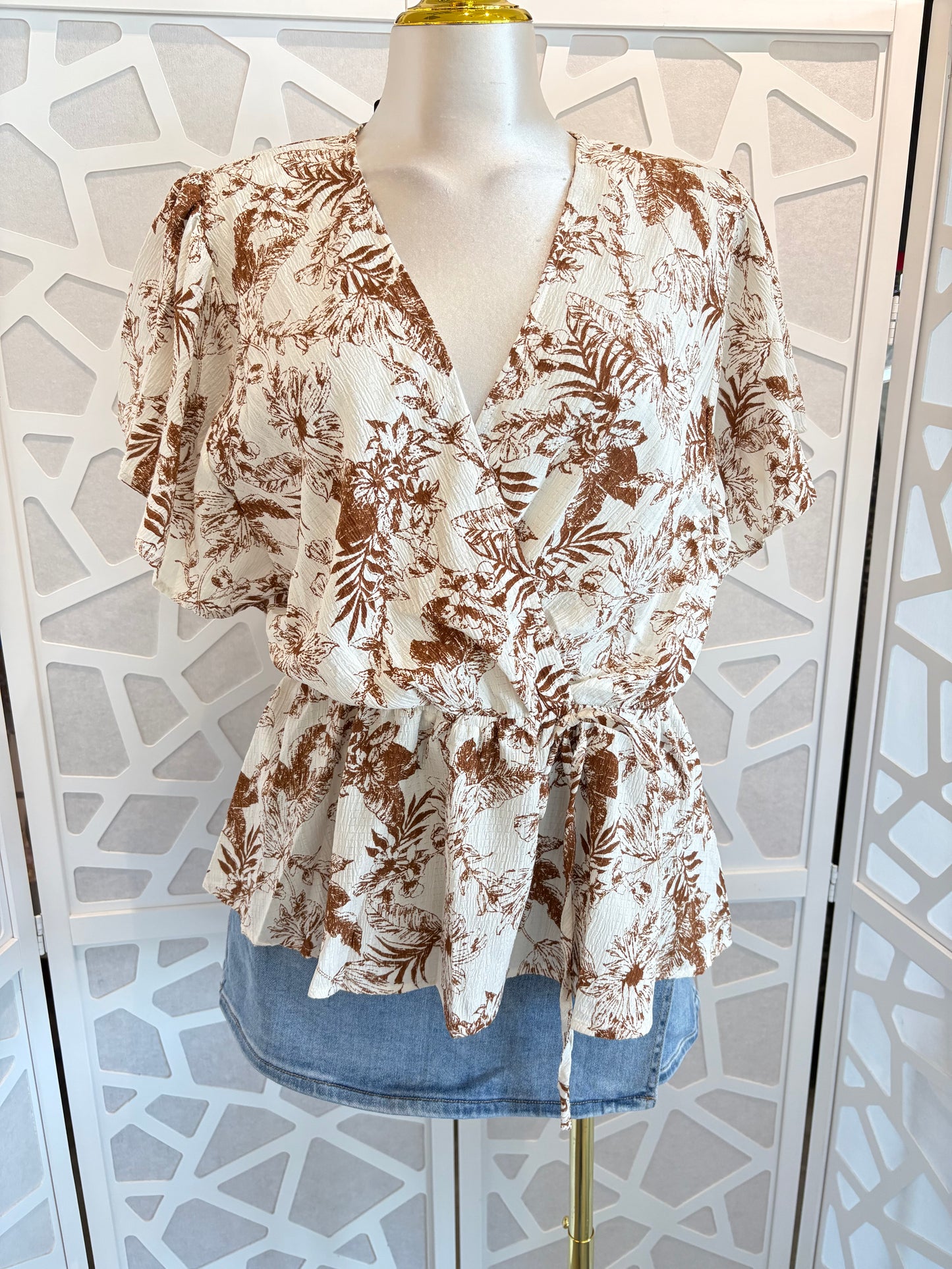 Floral print blouse PLUS SIZE