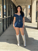DEBBIE DENIM ROMPER