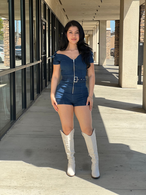DEBBIE DENIM ROMPER