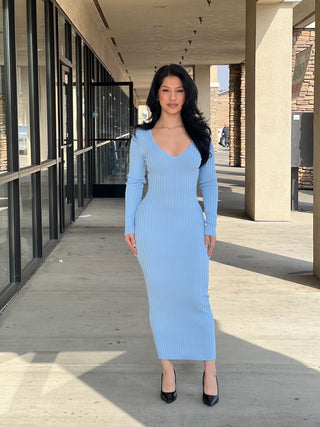 Jayleen rib material maxi dress