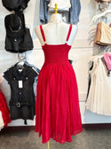 Bustier A-Line Midi Dress W/Pockets
