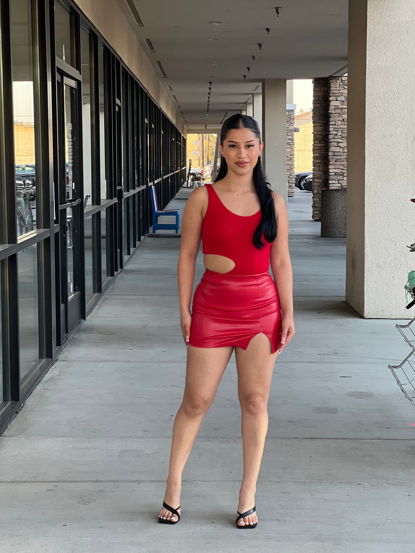 Karla side cut ribbed bodysuit