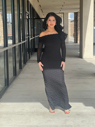 MAXI OFF SHOULDER DRESS