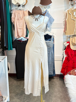 Crystal satin dress