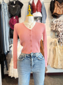 Lia Long Siv V-neck Fitted Sweater Cardigan