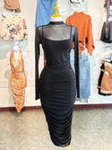 Jocelyn mesh midi dress