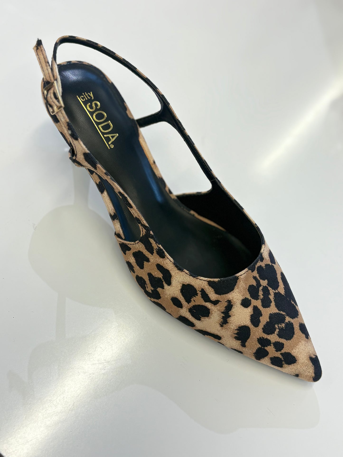 Leopard kitten heel