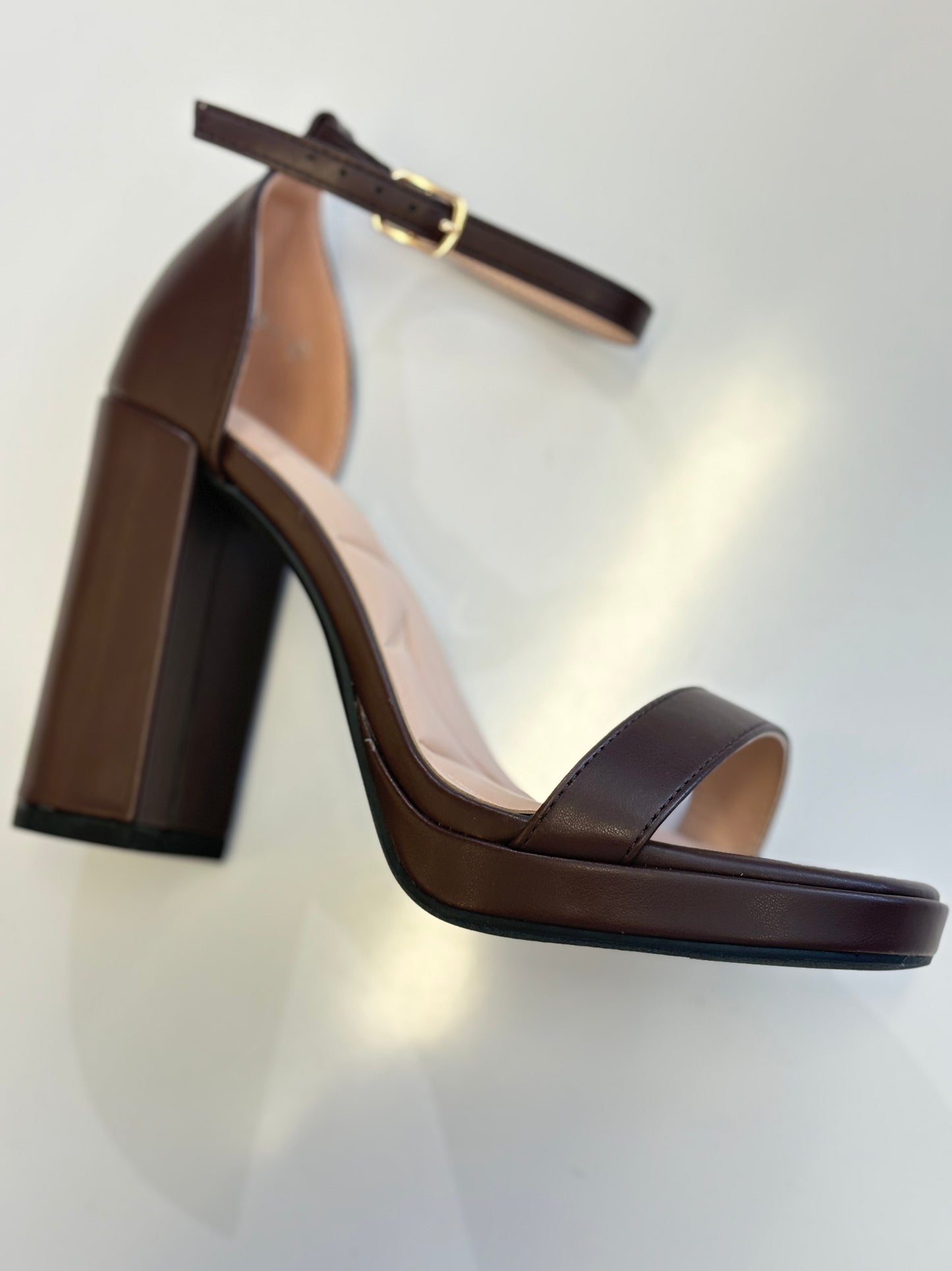 Wendy ankle strap block heel