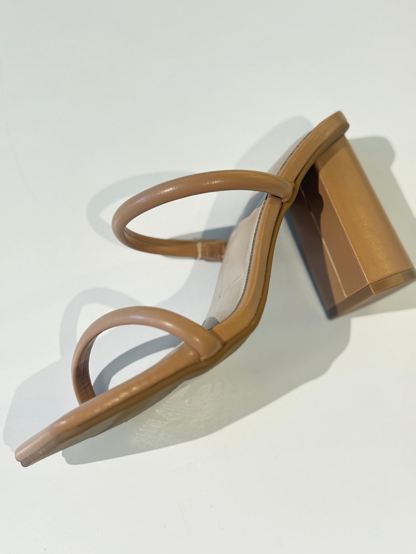 Double strap block heel