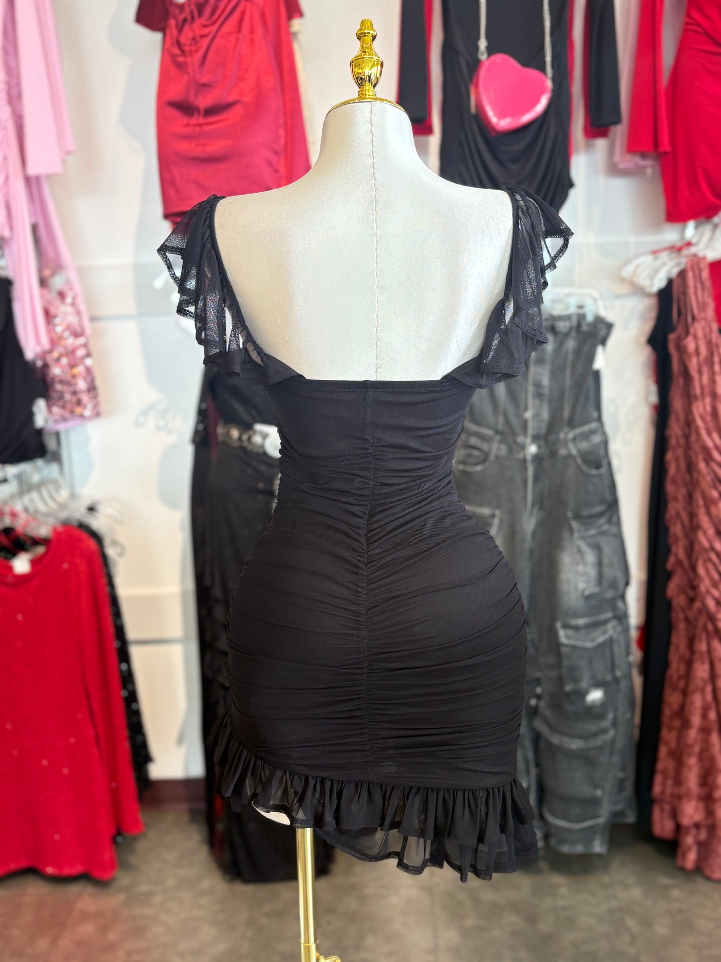 Annalise Asymmetrical Lace Dress