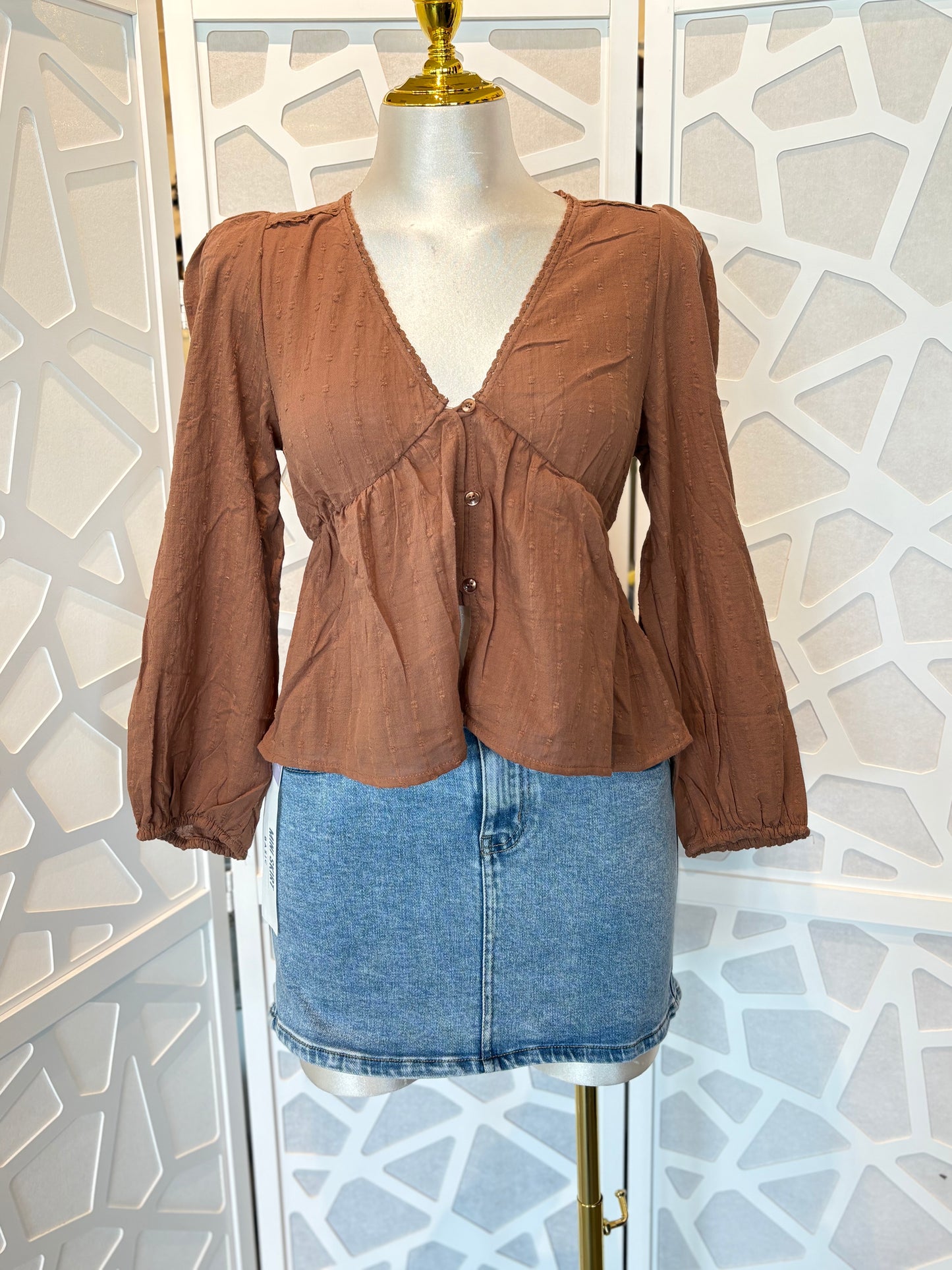 Denim mini skirt