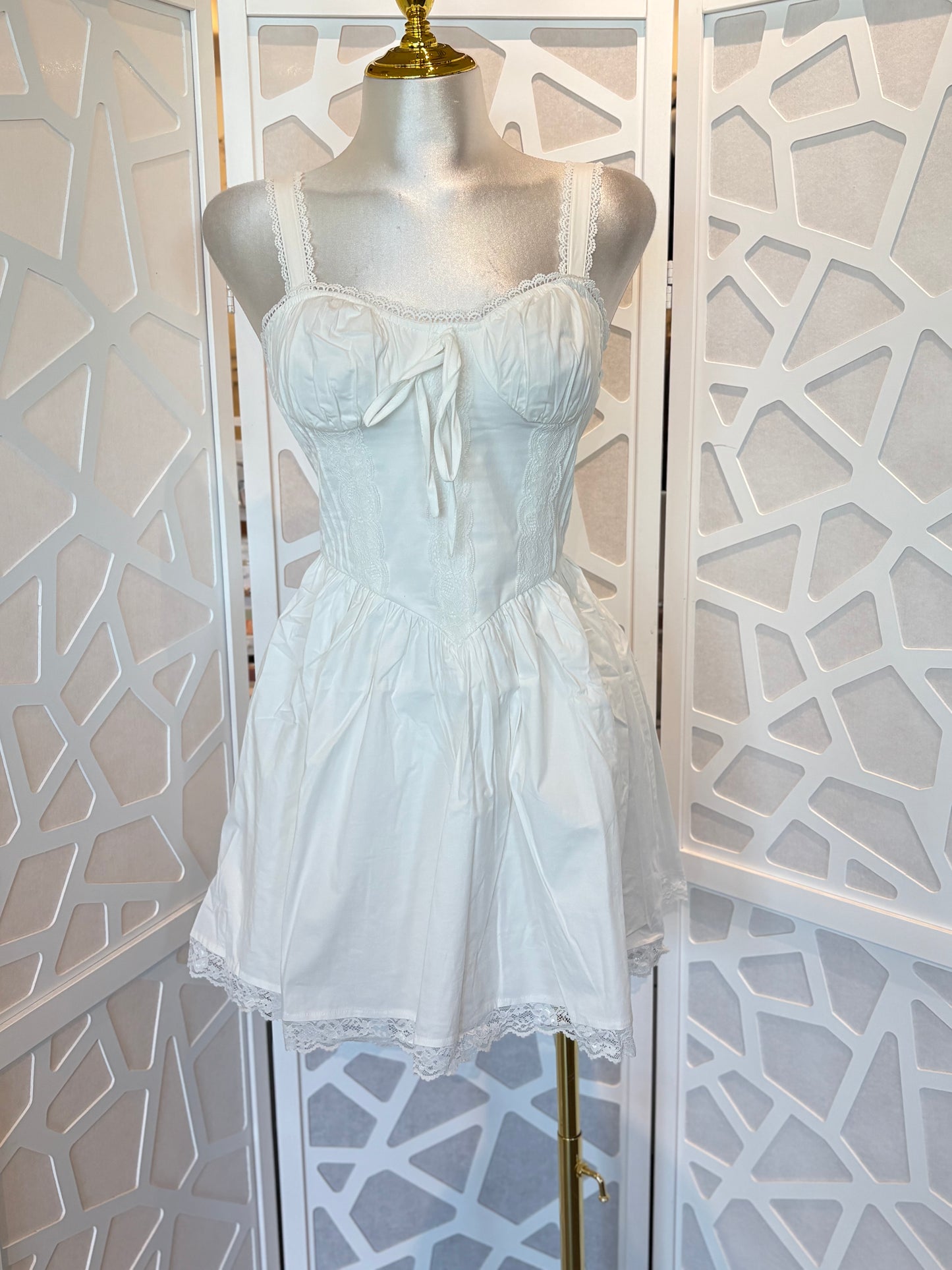 Delia lace detail corset dress