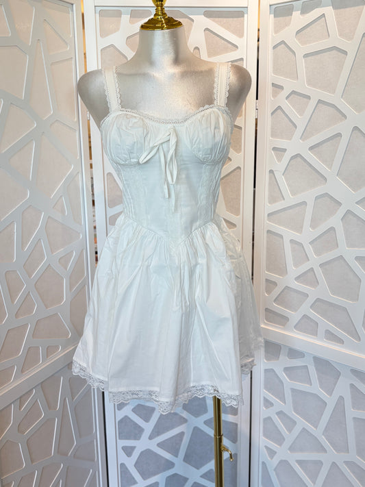 Delia lace detail corset dress