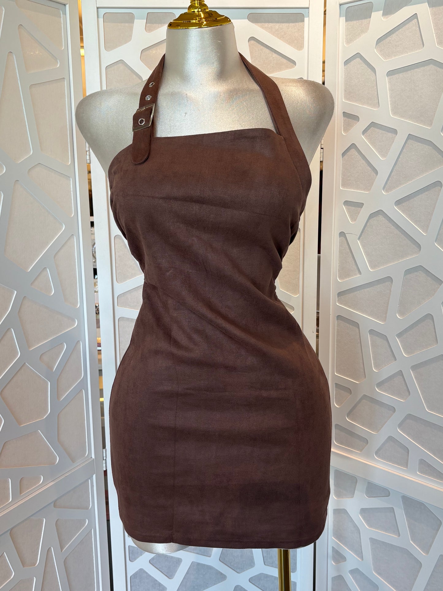 Hanna halter neck mini dress