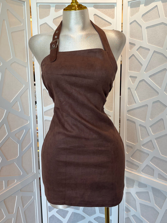 Hanna halter neck mini dress