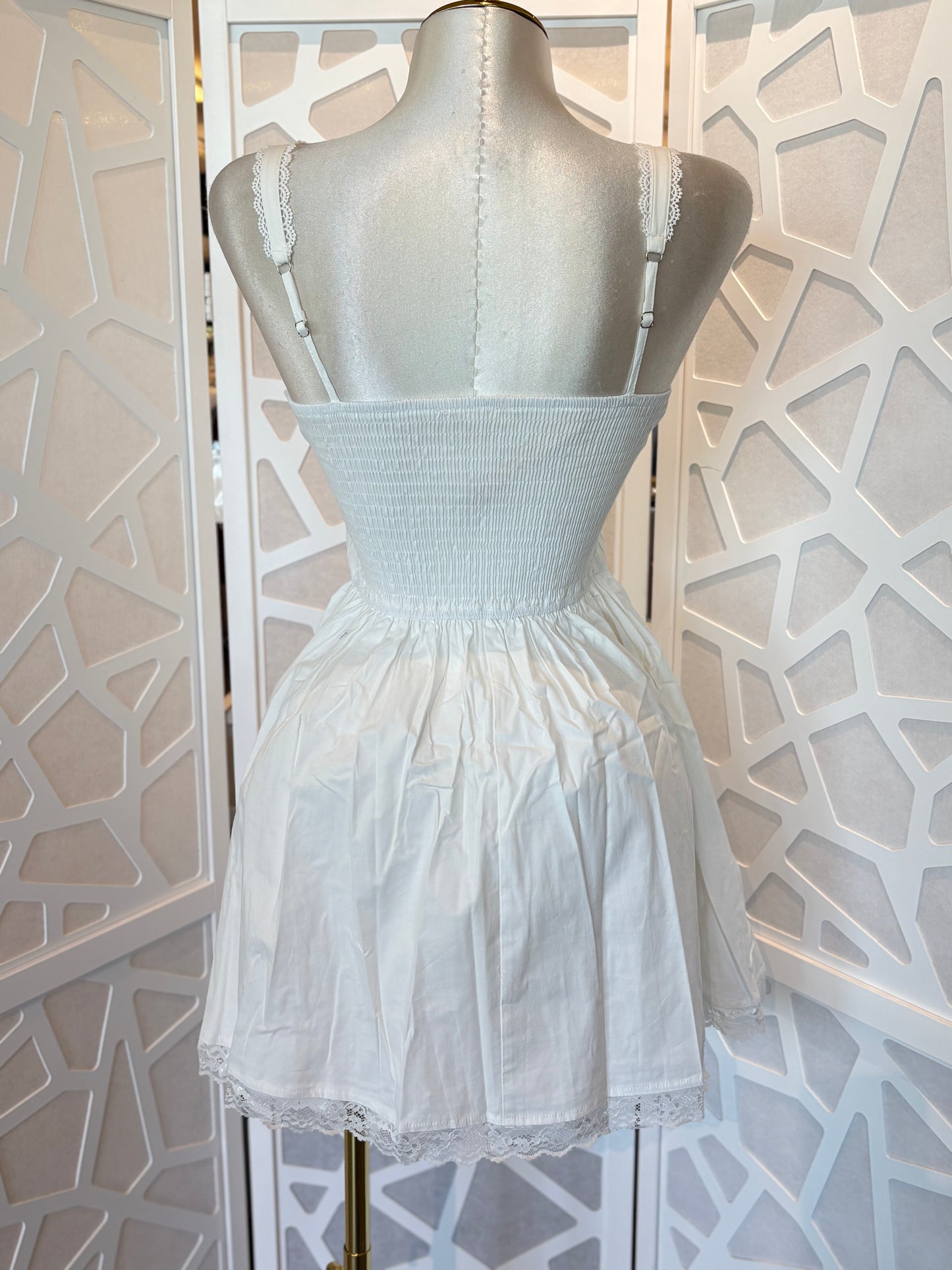Delia lace detail corset dress