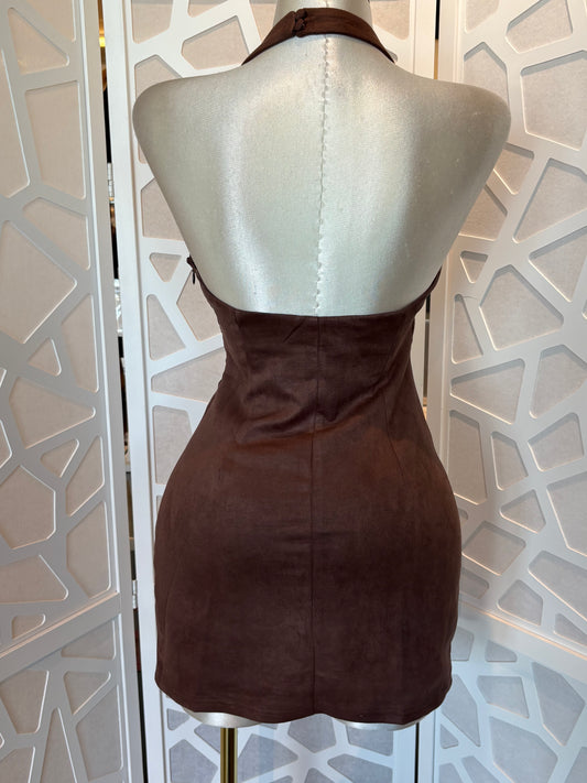 Hanna halter neck mini dress