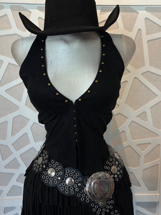 Destiny suede halter top