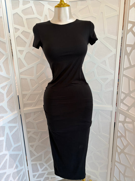 Double Lined Slim Fit Maxi Dress