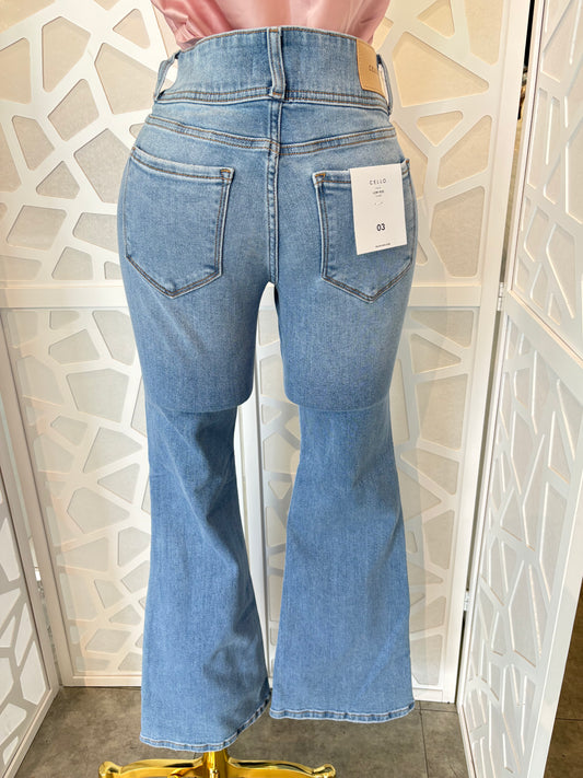 Low rise flare jeans
