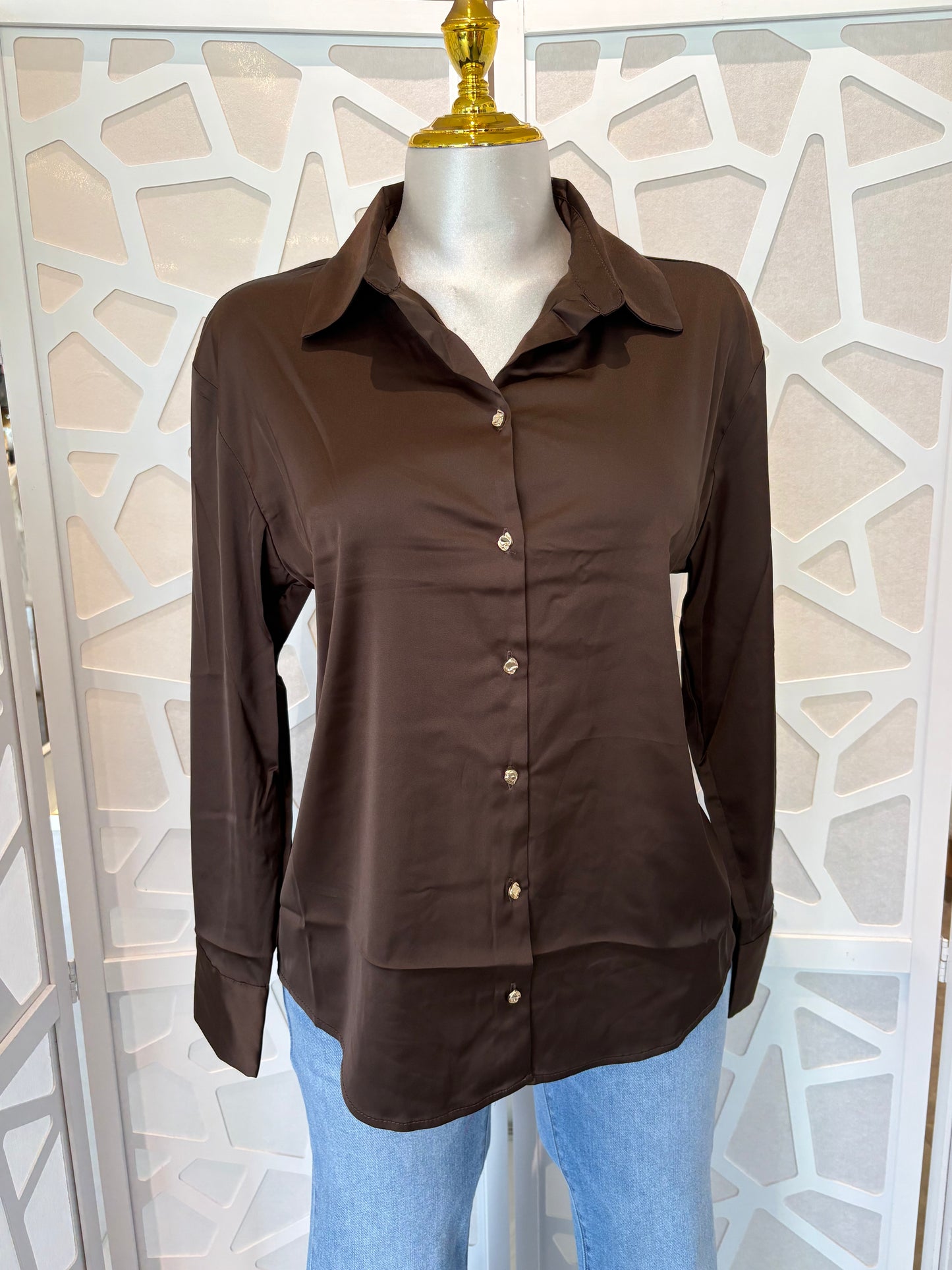Tori satin blouse