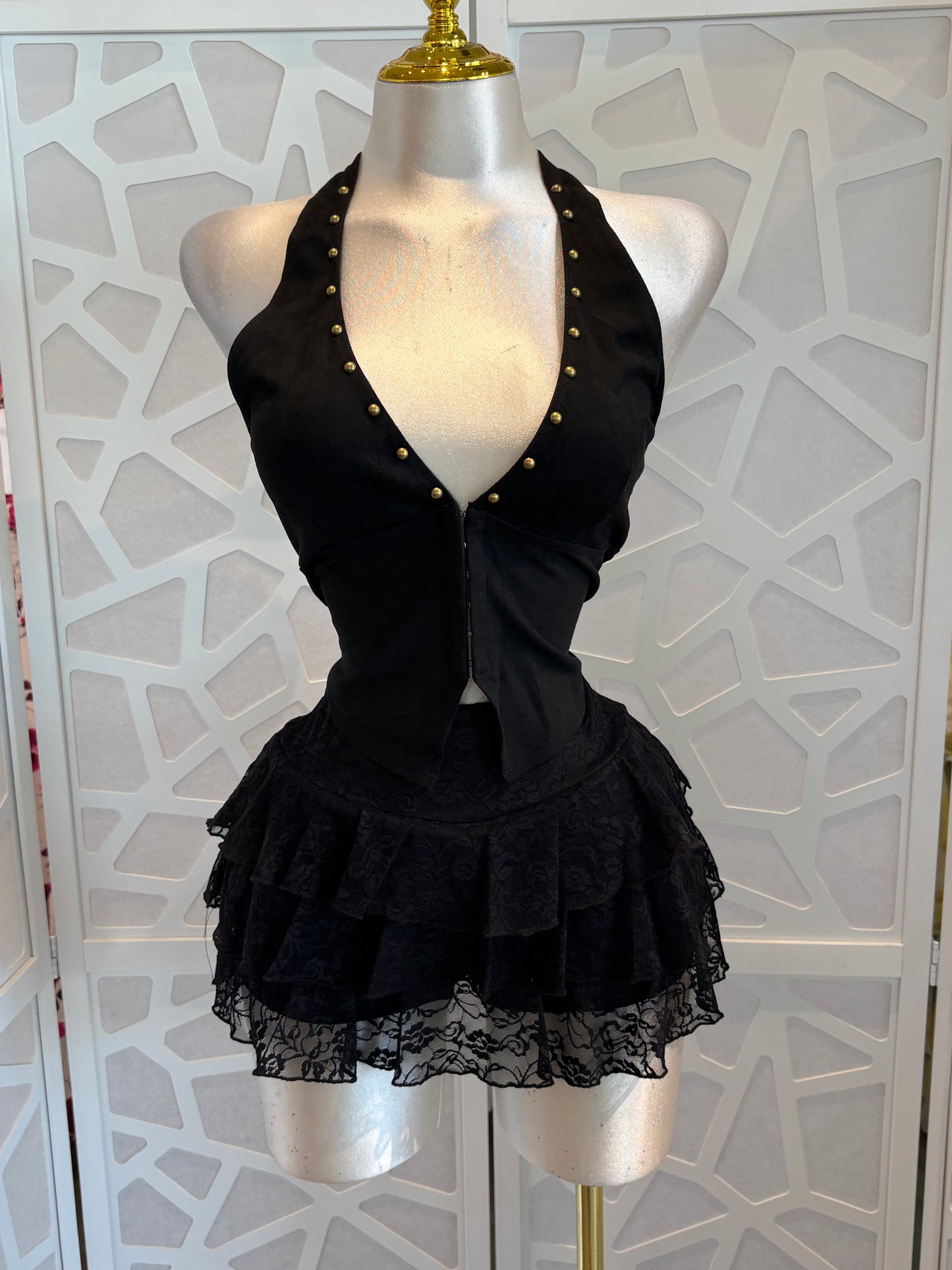 Flower lace skort