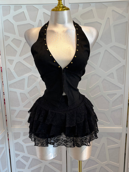 Flower lace skort