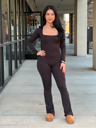 Liliana double layer straight jumpsuit