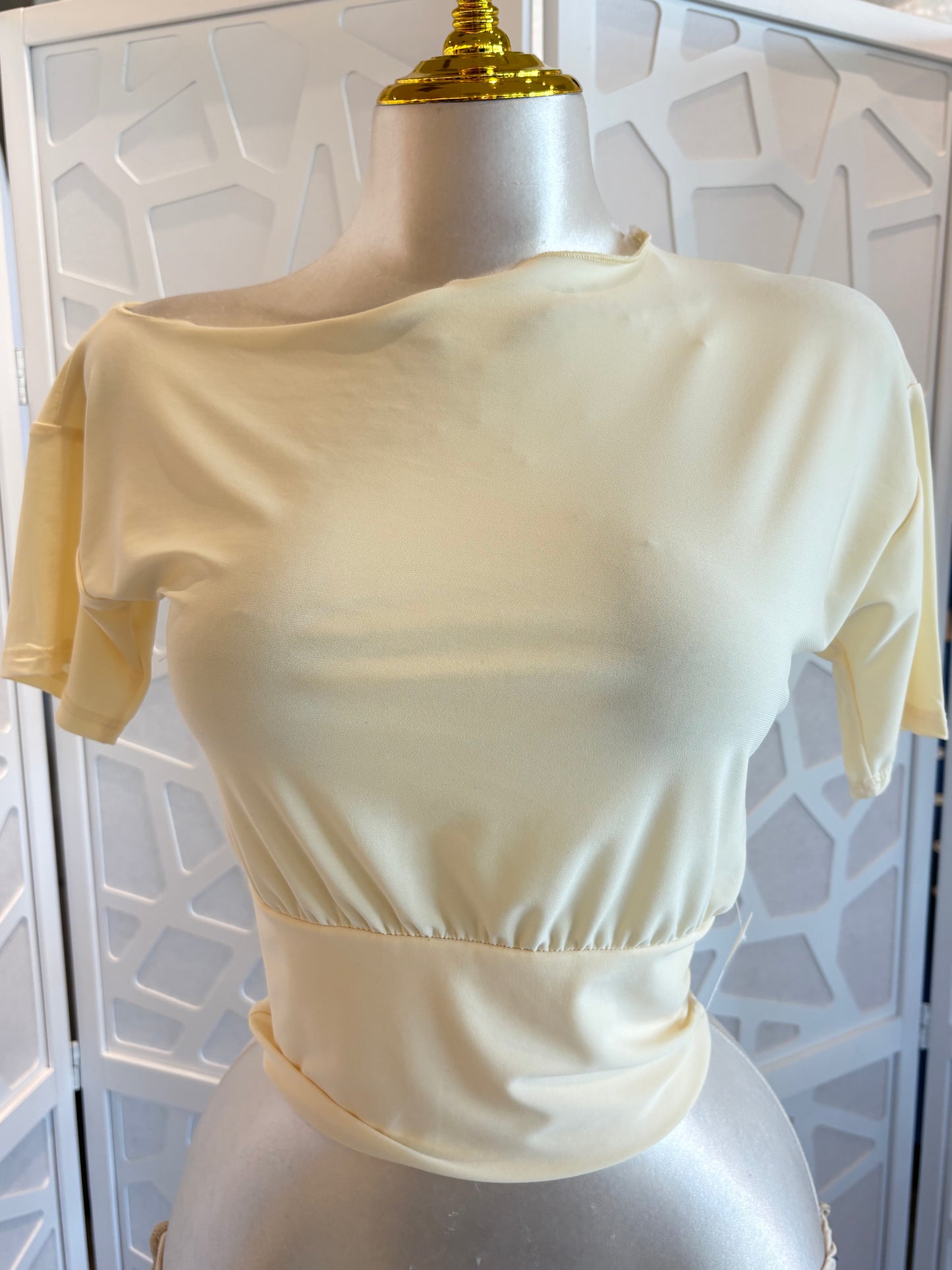 Laura waist ruched short sleeve top