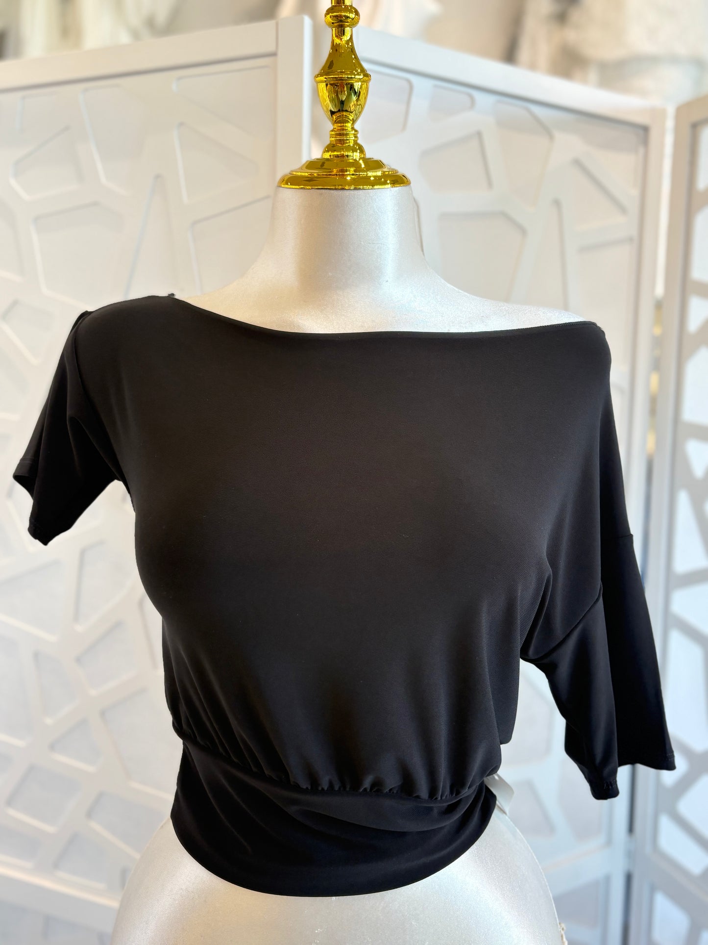 Laura waist ruched short sleeve top