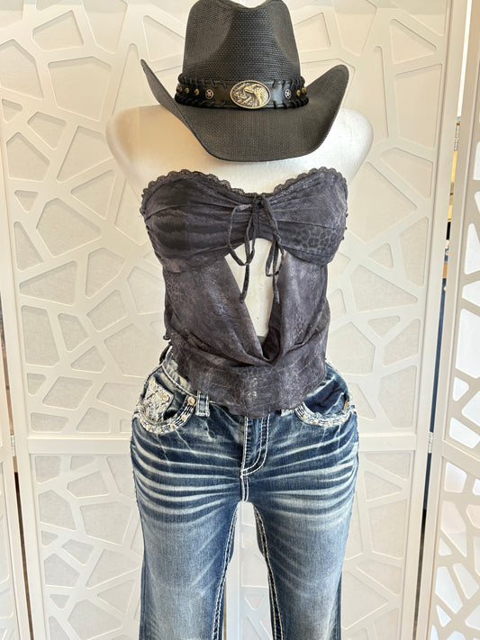 Leopard bandeau top