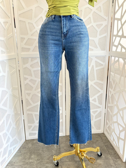 High rise straight jeans