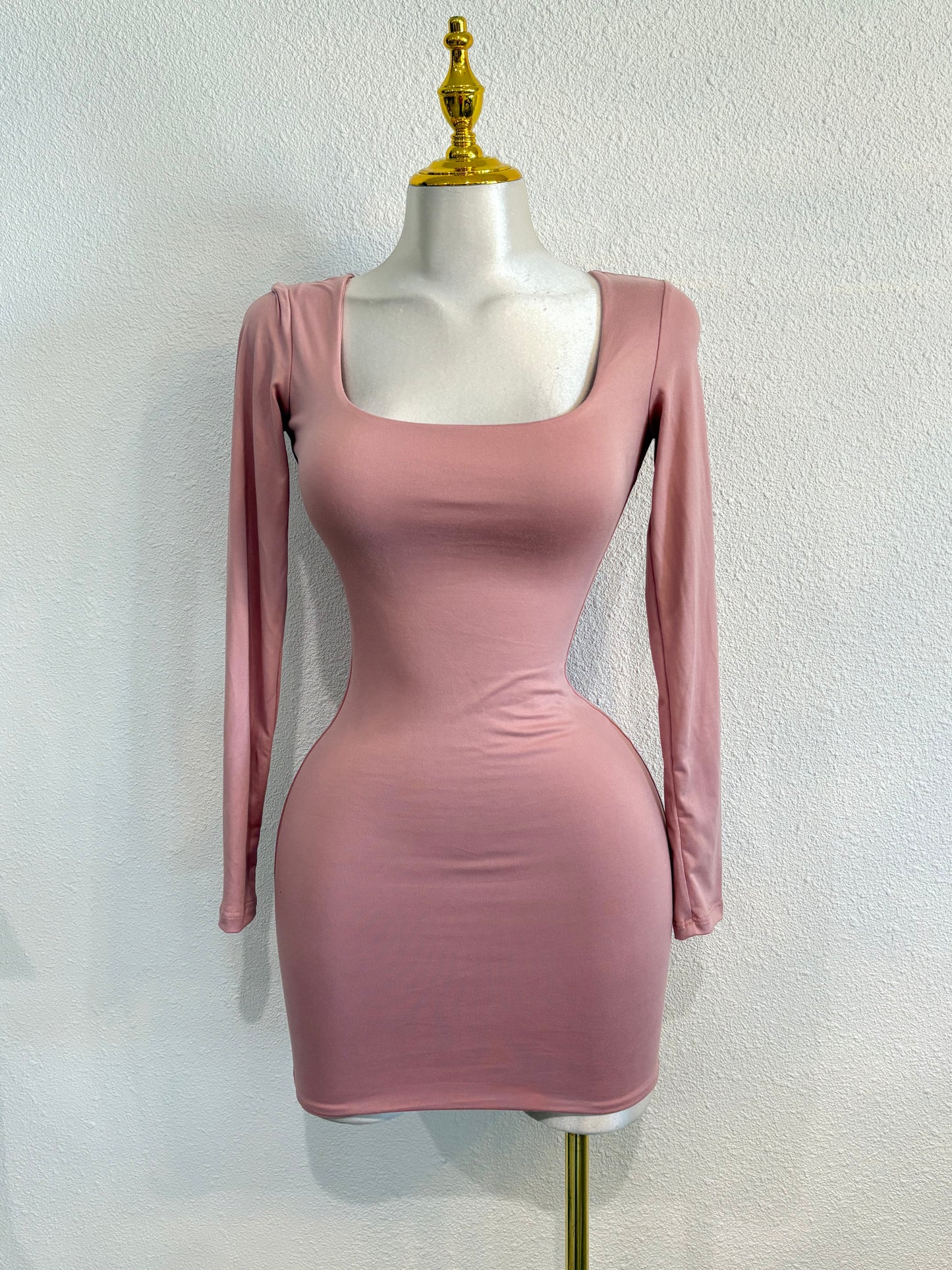 Double lined long sleeve dress