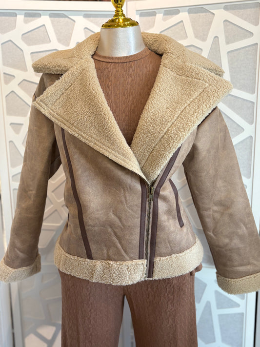 Suede Moto Jacket