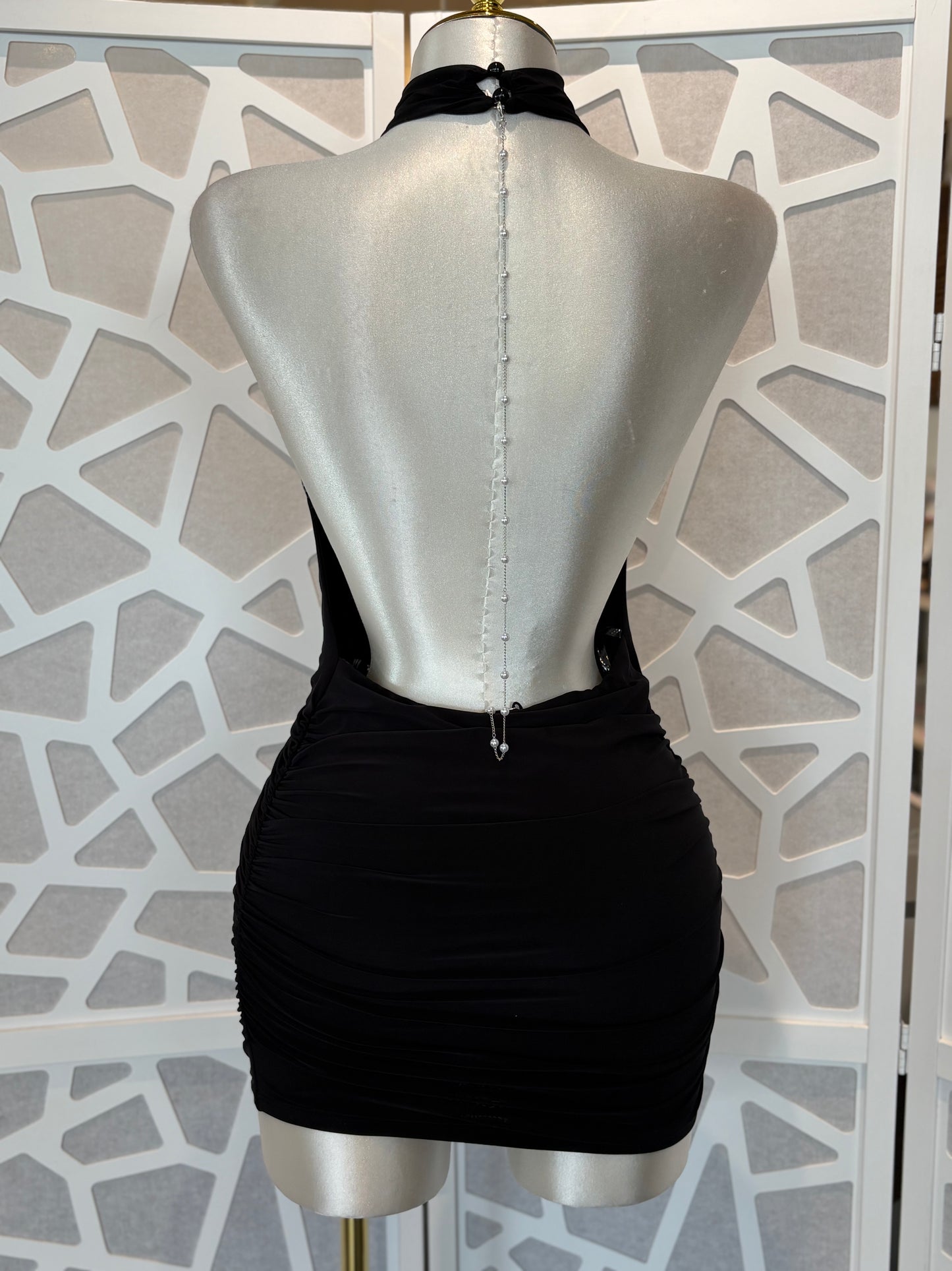 Honey backless chain dress