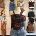 JENNY MESH TOP WITH SCARF