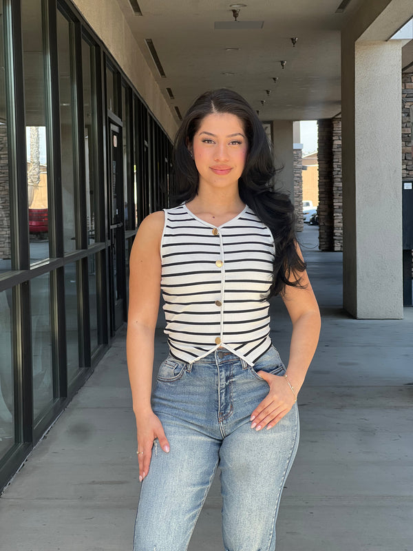 STACEY STRIPE TOP