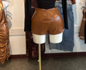 Leather mini skort