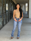 Rosalia embroidered rhinestone bootcut jeans